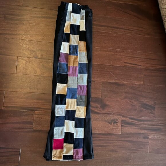 Corduroy patchwork flares bell bottoms grateful stealie dead shakedown ❤️⚡️💙 - Picture 9 of 13